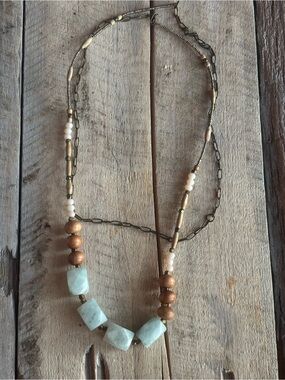 Boho Genuine Stone Long Necklace